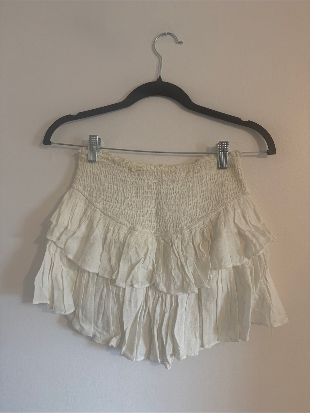 Rock N Rags Sunshine Daydream Ivory Ruffle Skort Size Small